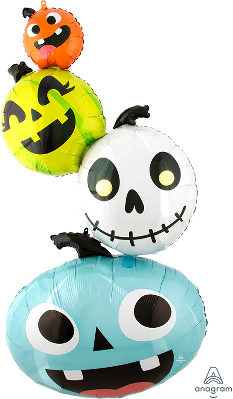 32" Giant Multi-Balloon Pumpkin Stacker Foil Balloon