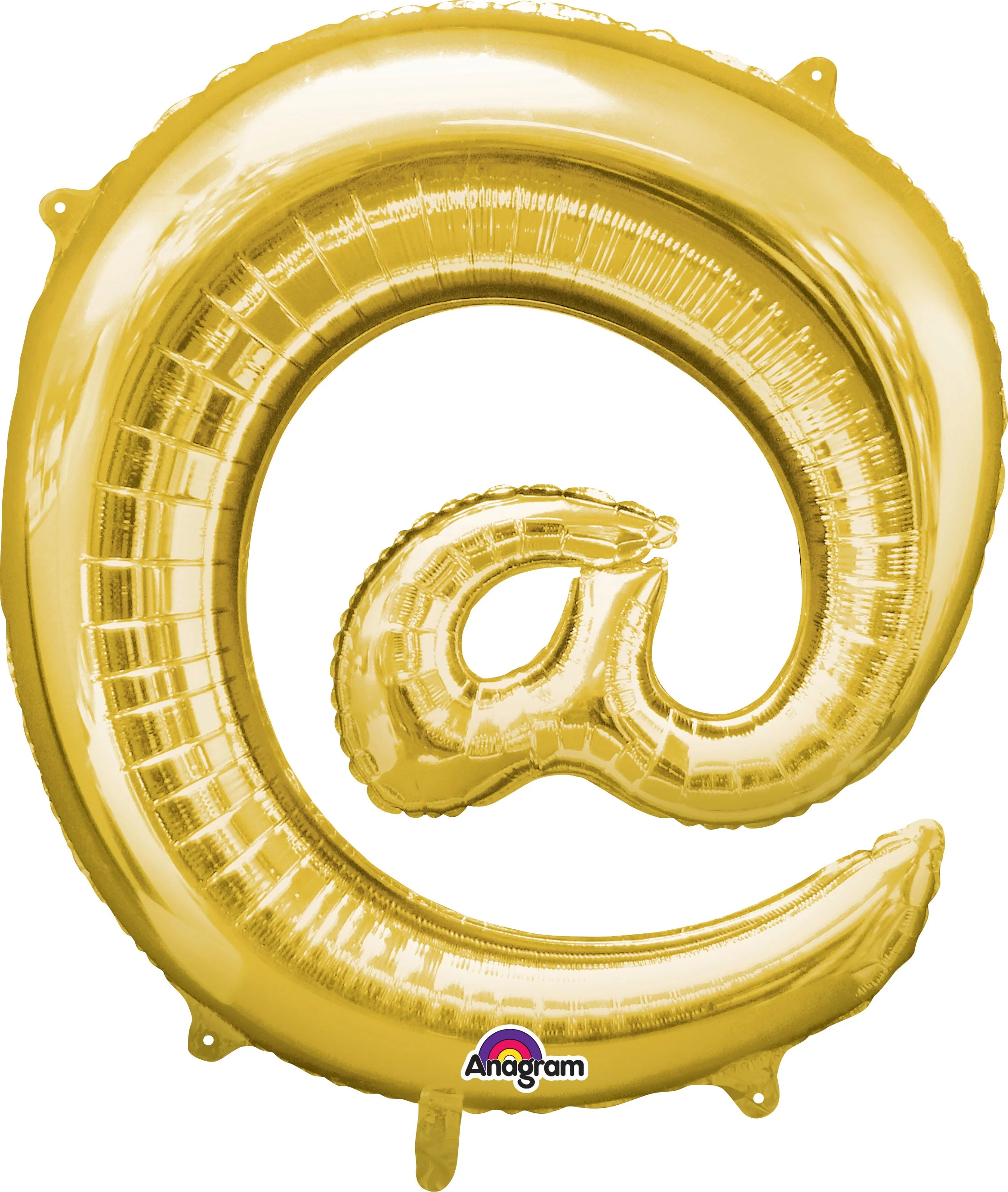32" Jumbo Symbol " @ " Gold Balloon Packaged