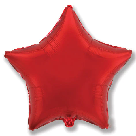 32" Jumbo Metallic Red Star Foil Balloon
