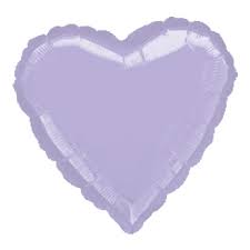 32" Lilac Heart Jumbo Mylar Balloon