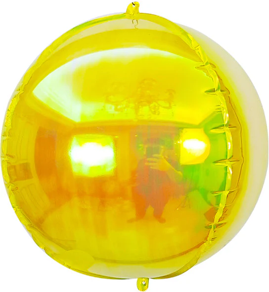 32" Airfill Balloon Pearl Lustrous Iridescent Yellow *Do not Over Inflate. Inflates with wrinkles.*