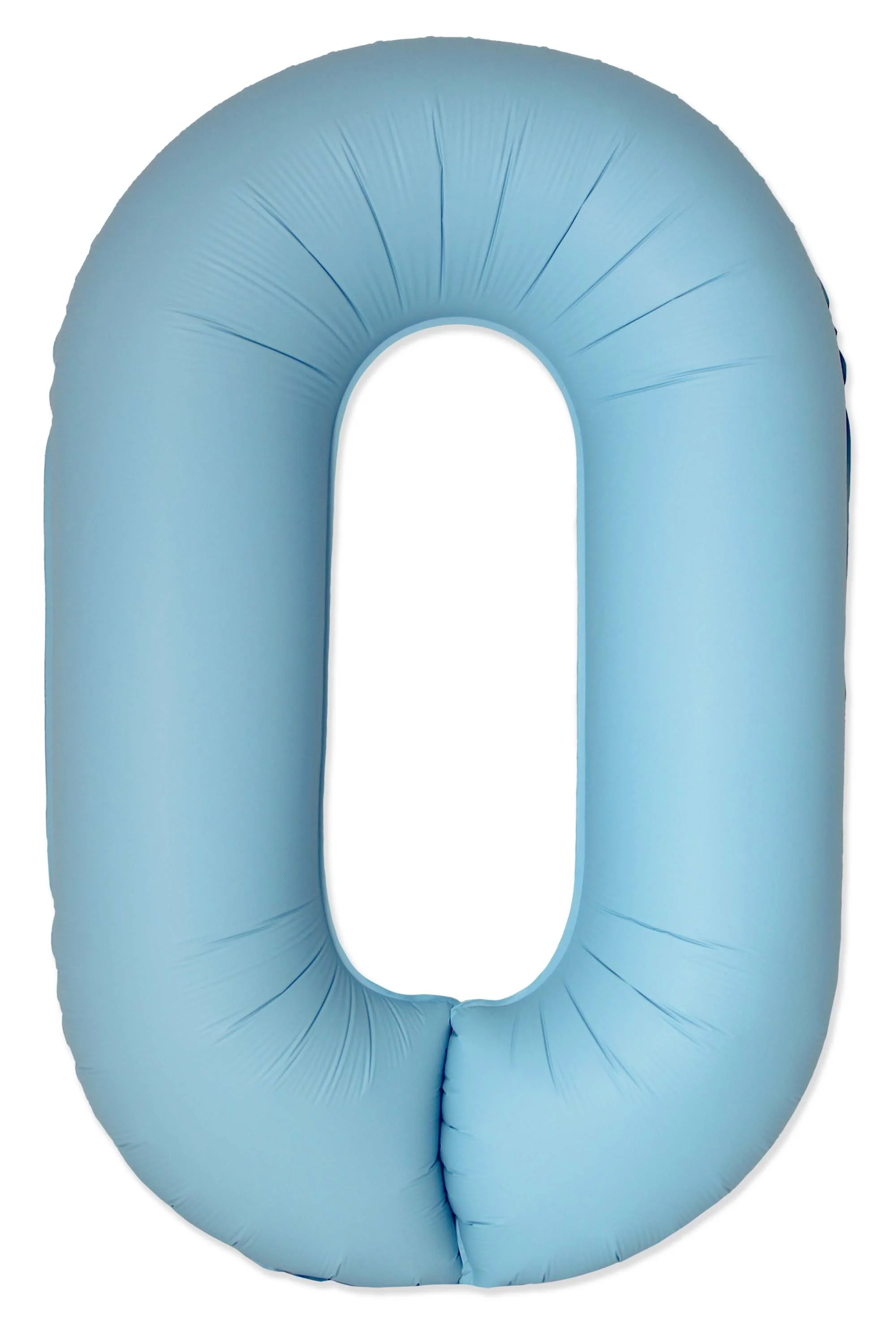 32" Inflated (40" Uninflated Approx) Number "0" Slimmer Design Matte Baby Blue Brand Flexmetal