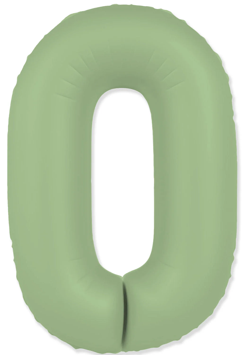 32" Inflated (40" Uninflated Approx) Number "0" Slimmer Design Matte Mint Brand Flexmetal