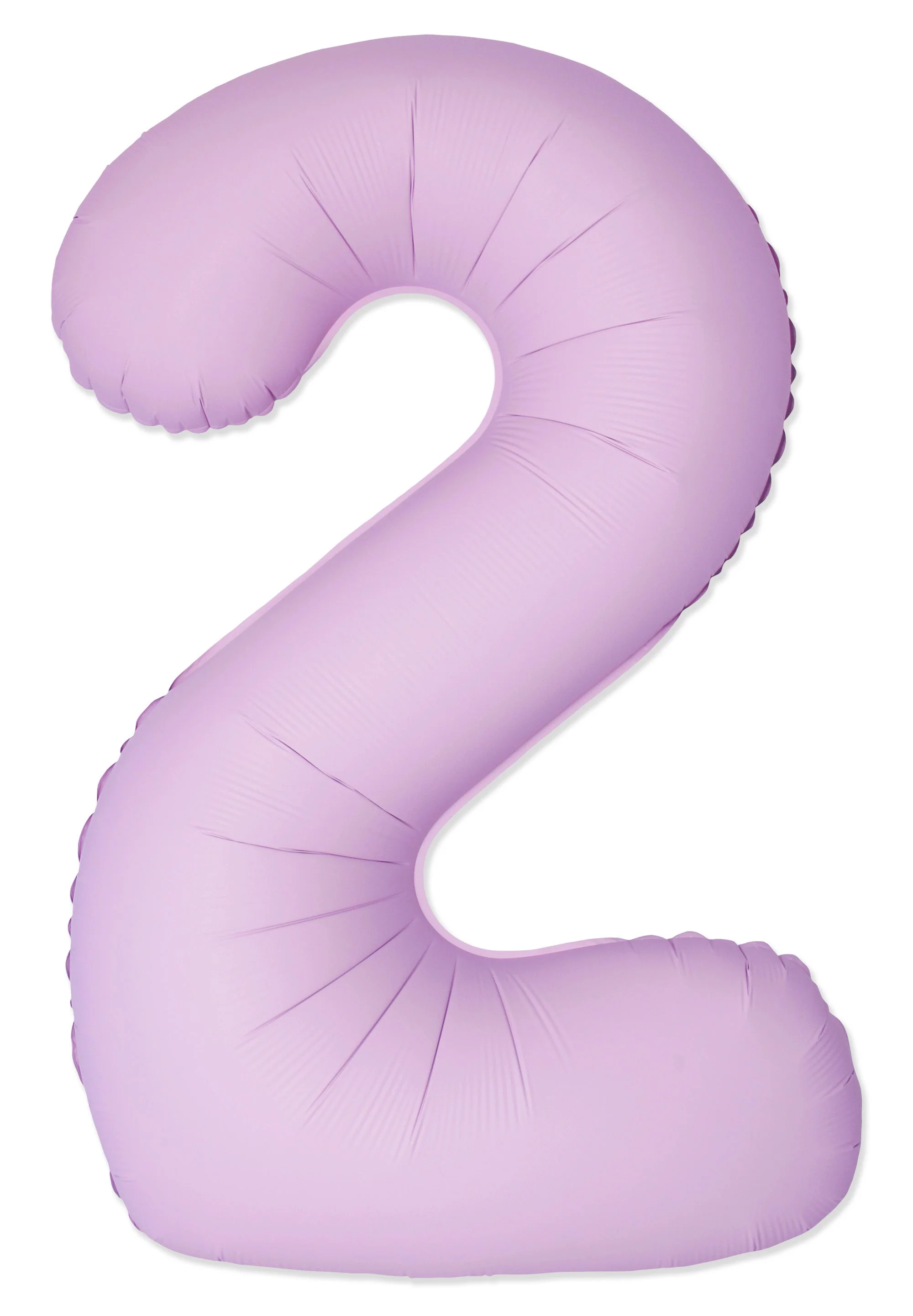 32" Inflated (40" Uninflated Approx) Number "2" Slimmer Design Matte Pink Brand Flexmetal