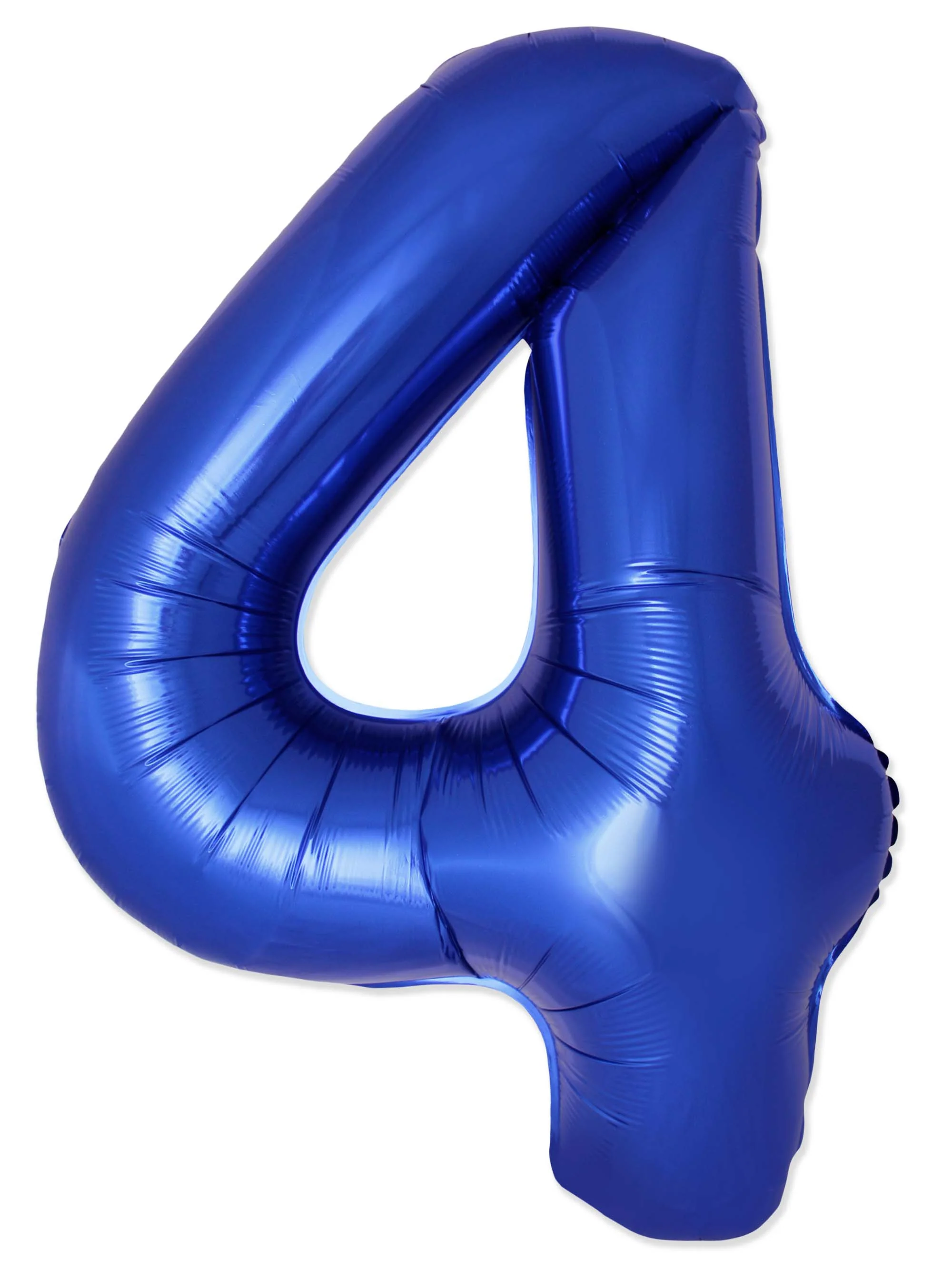 32" Inflated (40" Uninflated Approx) Number "4" Slimmer Design Blue Reflex Brand Flexmetal