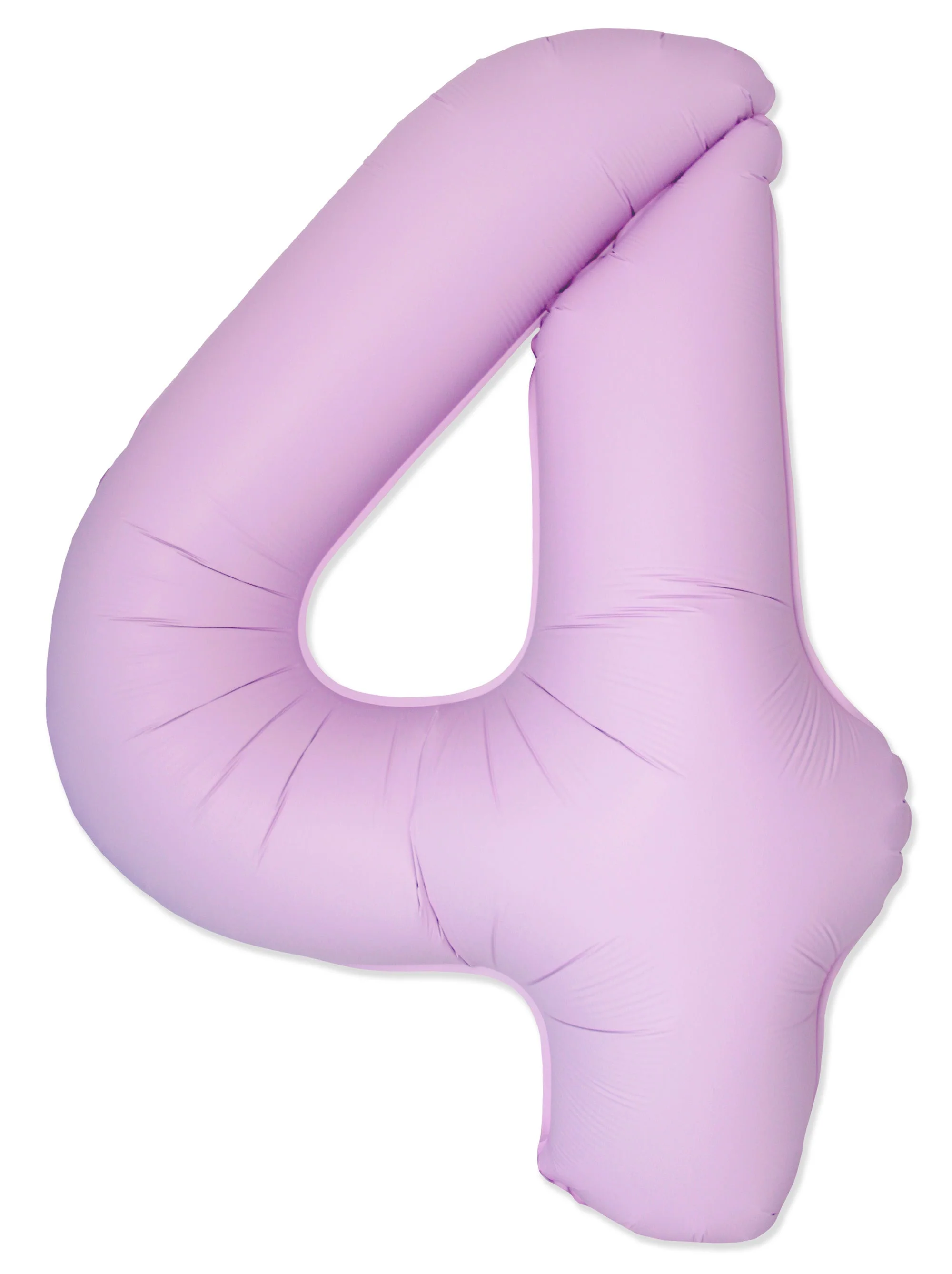 32" Inflated (40" Uninflated Approx) Number "4" Slimmer Design Matte Pink Brand Flexmetal