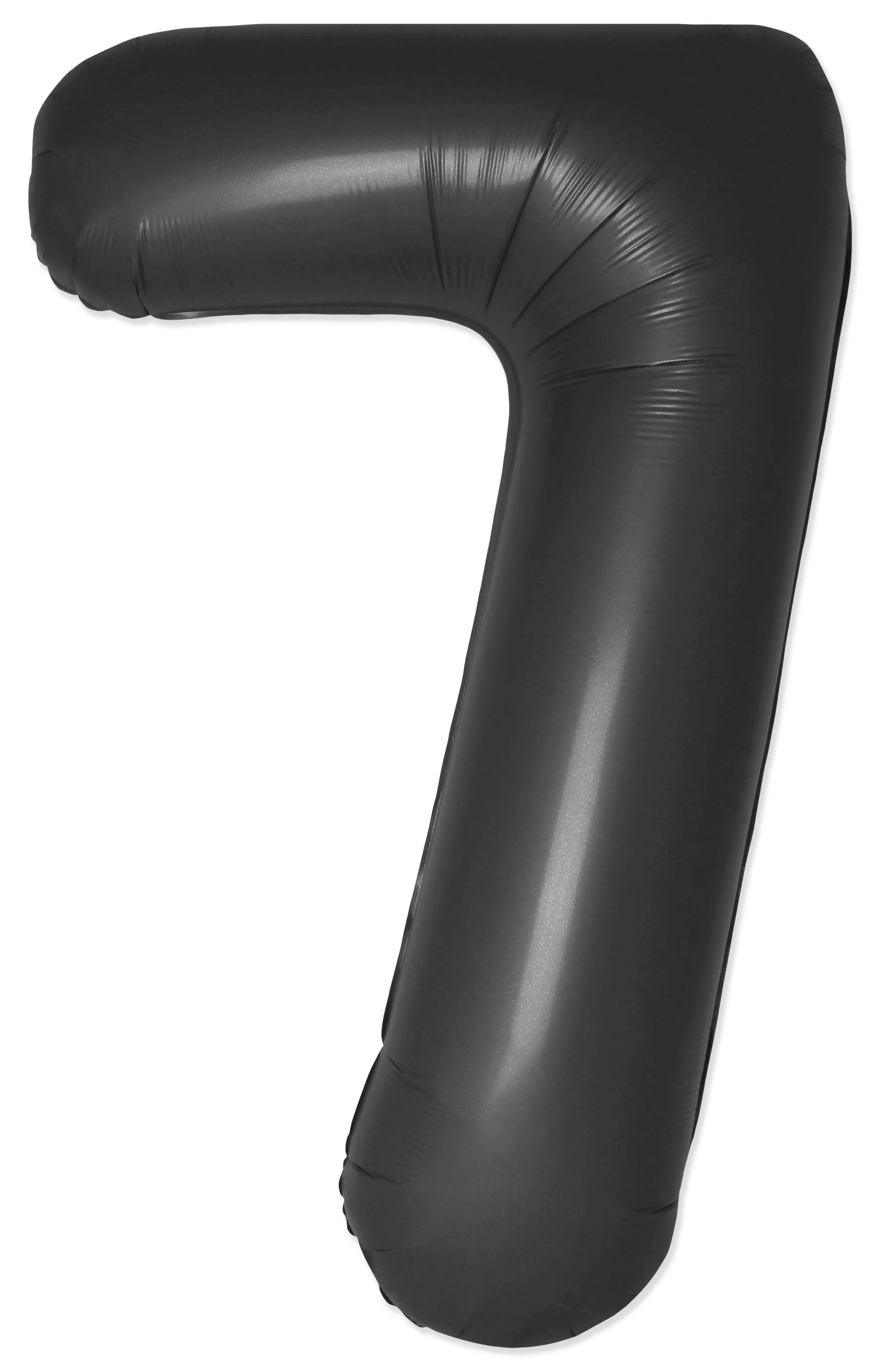 32" Inflated (40" Uninflated Approx) Number "7" Slimmer Design Satin Black Brand Flexmetal