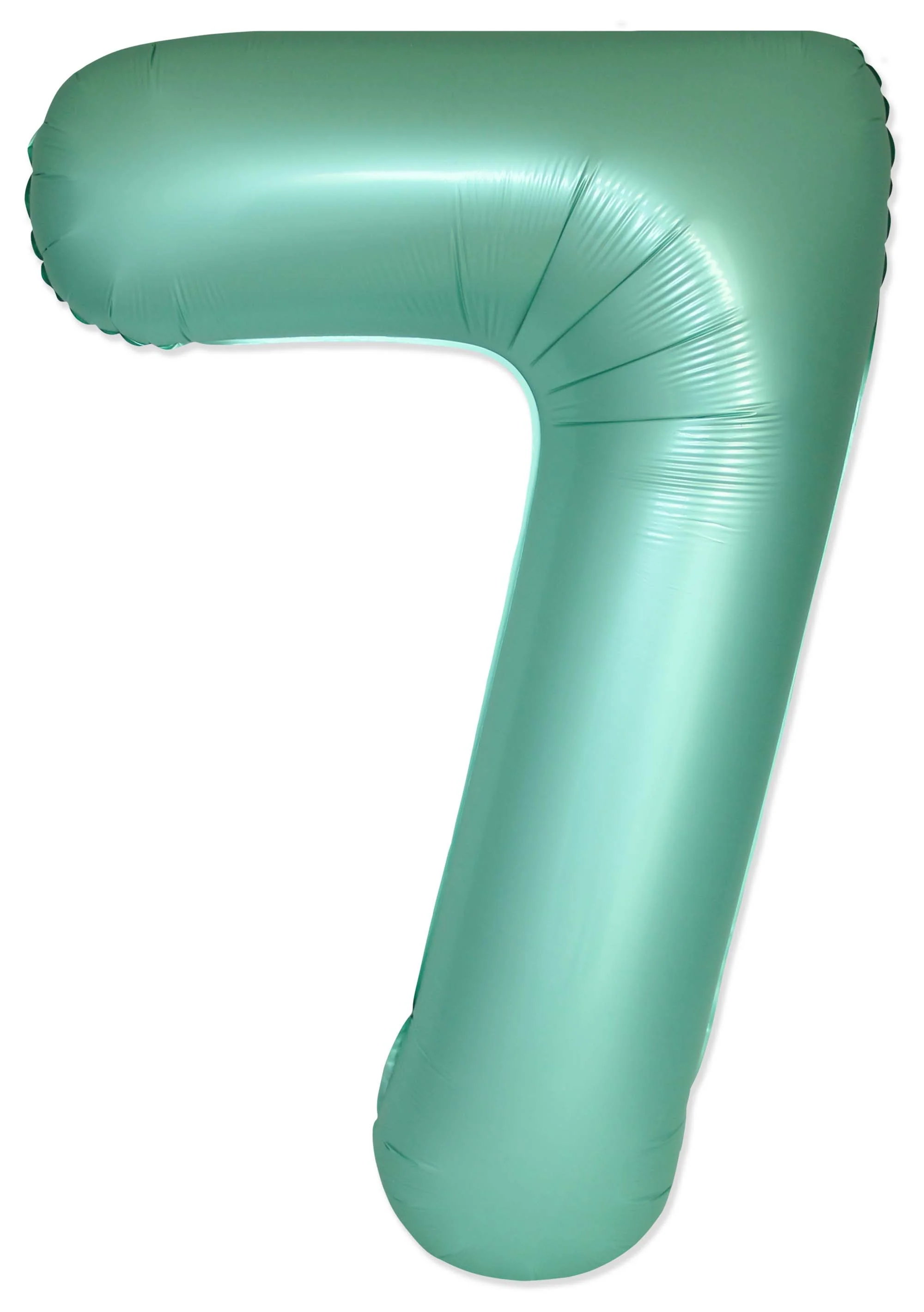 32" Inflated (40" Uninflated Approx) Number "7" Slimmer Design Satin Turquoise Brand Flexmetal