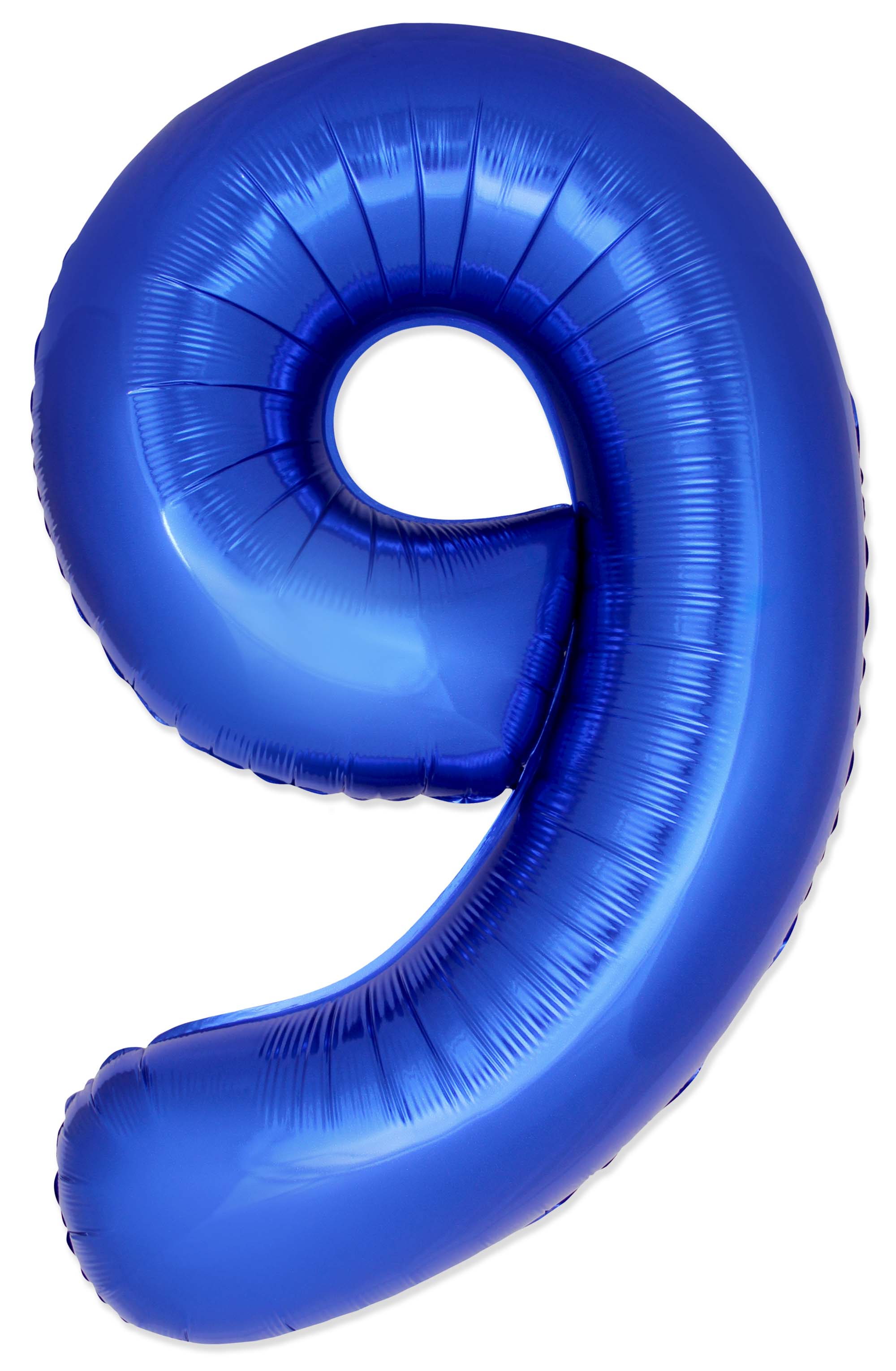 32" Inflated (40" Uninflated Approx) Number "9" Slimmer Design Blue Reflex Brand Flexmetal