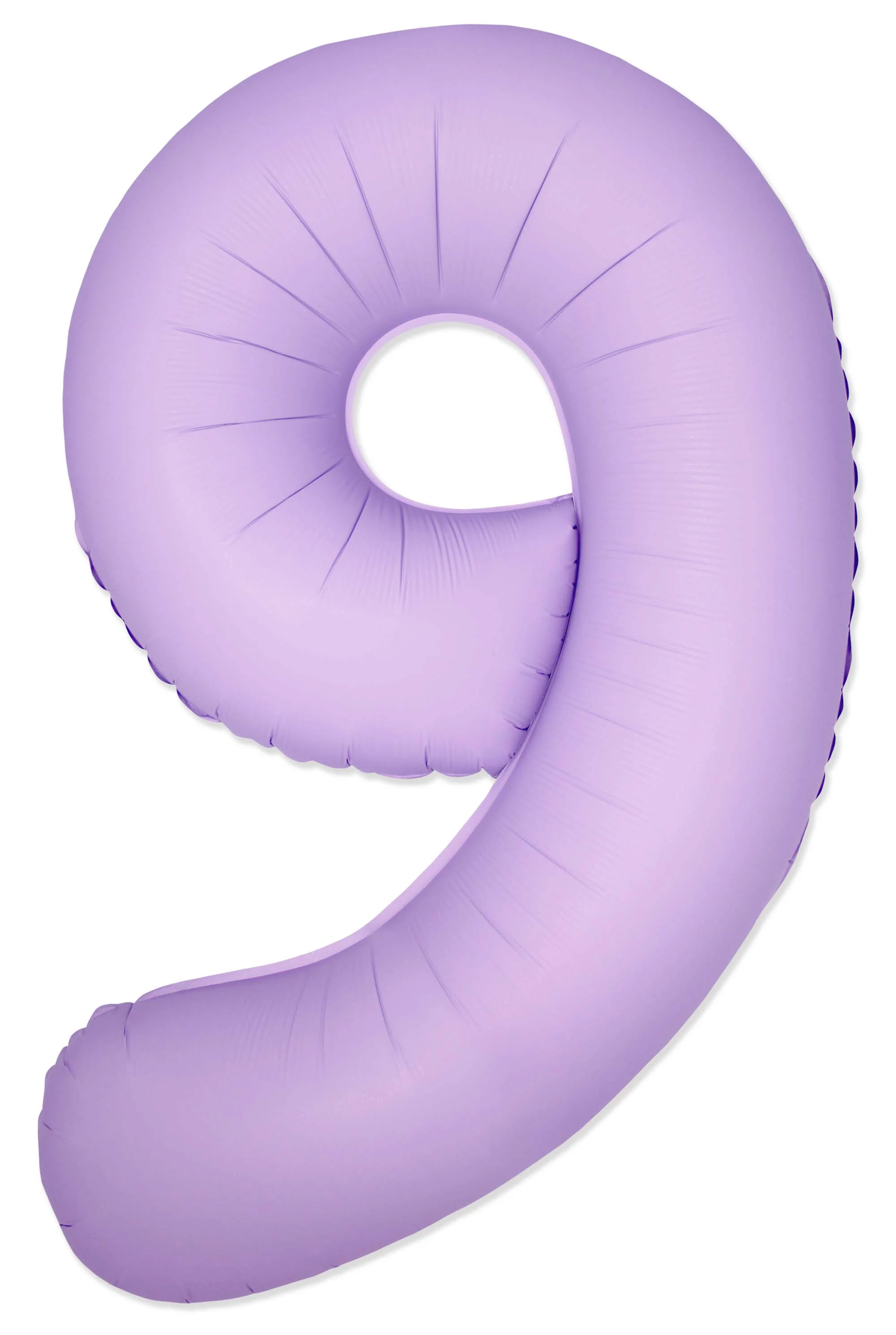 32" Inflated (40" Uninflated Approx) Number "9" Slimmer Design Matte Lavender Brand Flexmetal
