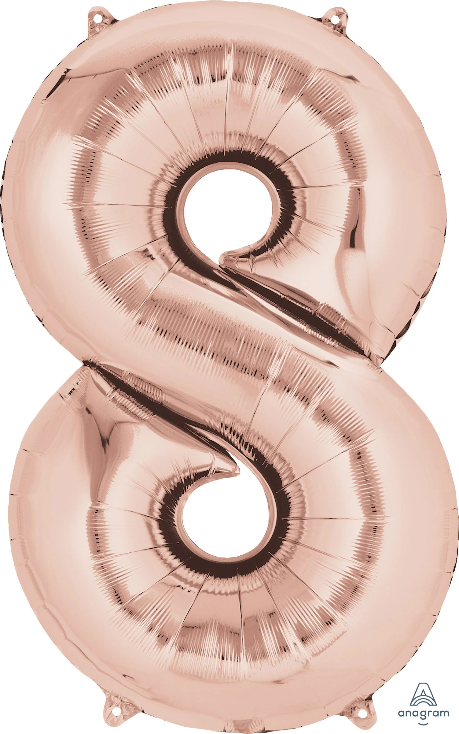 33" Jumbo Anagram Brand Number 8 Rose Gold Balloon