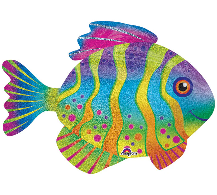 33" Jumbo Colorful Fish Balloon
