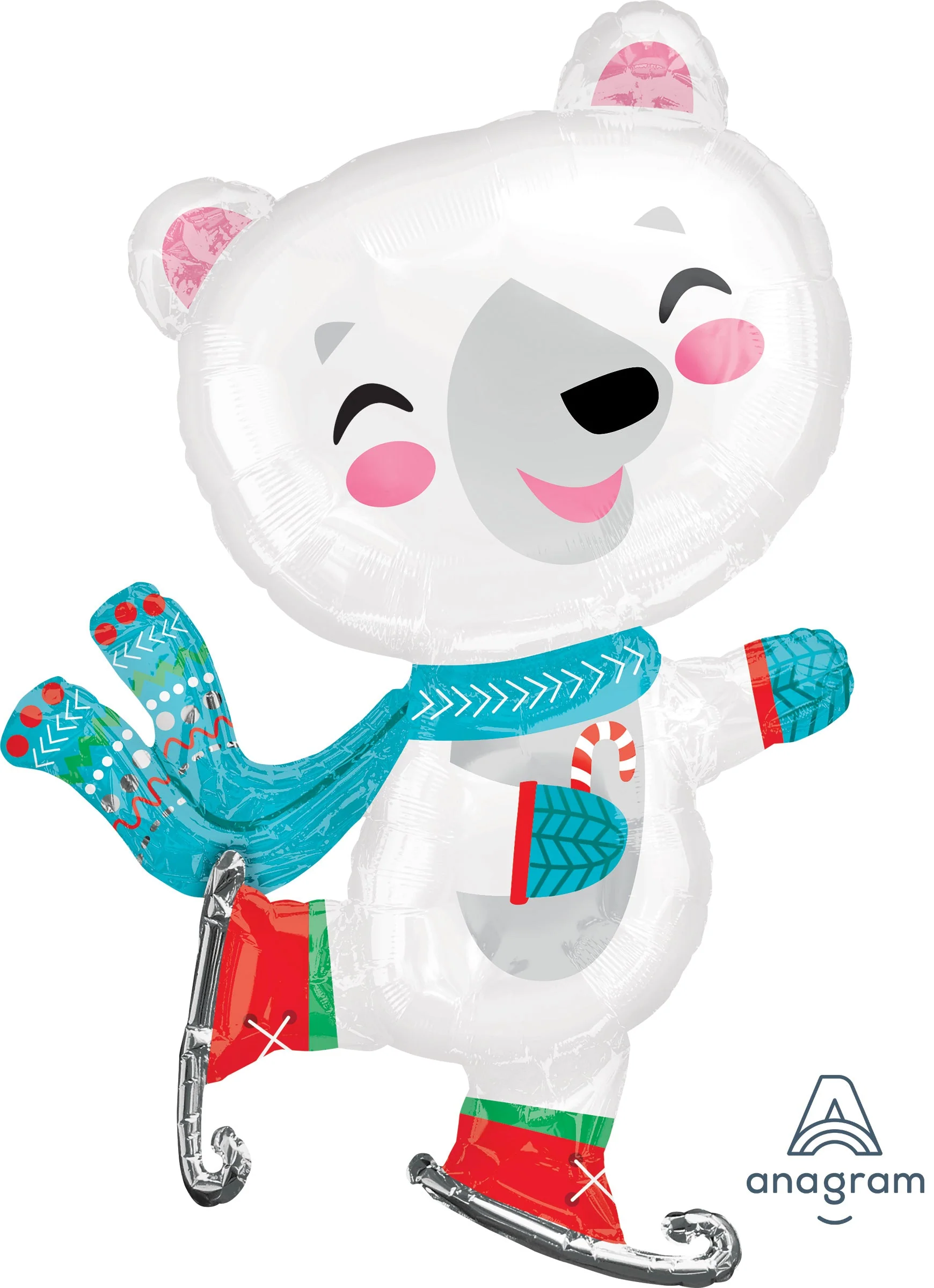 33" Jumbo Skating Bear Balloon