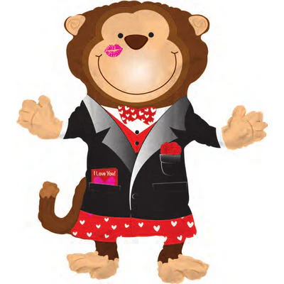 33" Love Monkey Shape-A-Loon Balloon