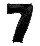 34" Anagram Brand Black Number 7 Balloon