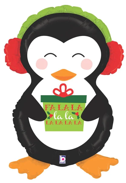 34" Foil Shape Holiday Penguin Balloon