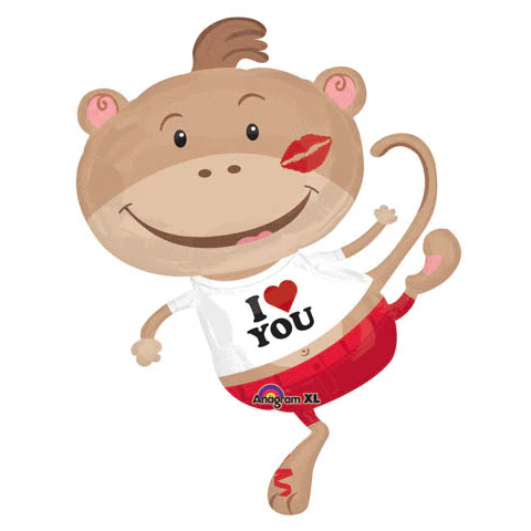 34" Monkey Lovin' SuperShape Balloon