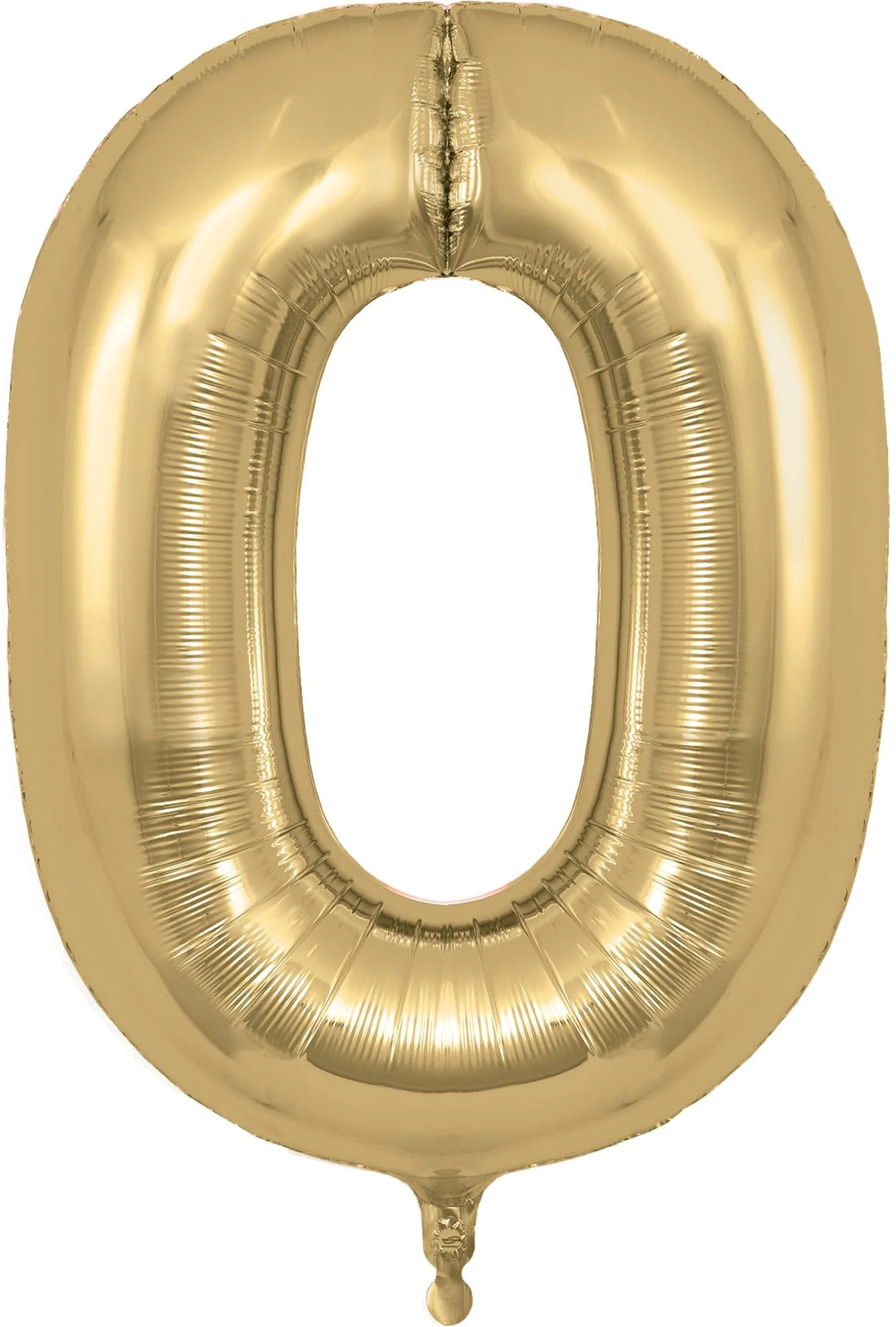 34" Number 0 Silk Gold Oaktree Foil Balloon