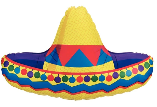 34" Shape Balloon Packaged Sombrero