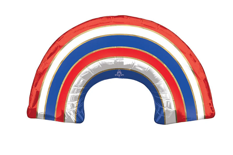 34" SuperShape Peace Love Unity Rainbow Foil Balloon