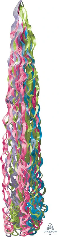34" X 6" Twirlz Balloon Tail Jewel Tones
