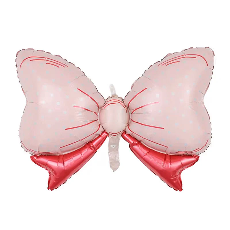 31" Pink Bows Bowknot with Polka Dots Foil Balloon