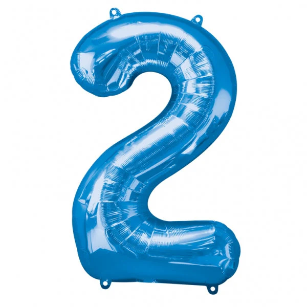 35" Anagram Brand SuperShape 2 Blue Balloon Packaged