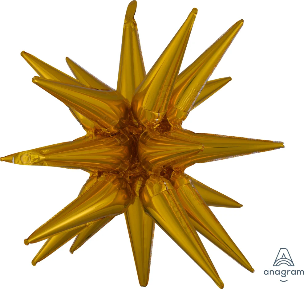 35" Magic Star (One Piece) Large Gold Foil Balloon