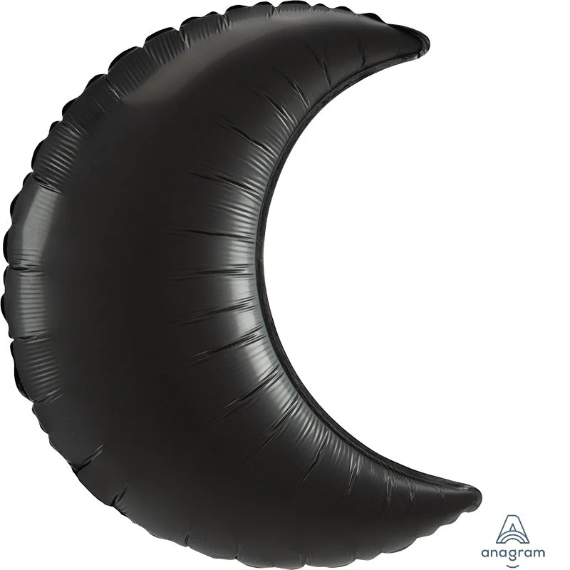 35" Onyx Crescent Foil Balloon