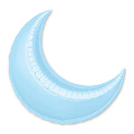 35" Pastel Blue Crescent Moon Balloon