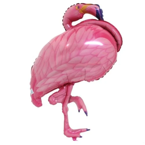 35" SuperShape Flamingo Beach Balloon Packaged