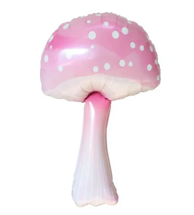35" Magic Mushroom Foil/Mylar Balloon Pink