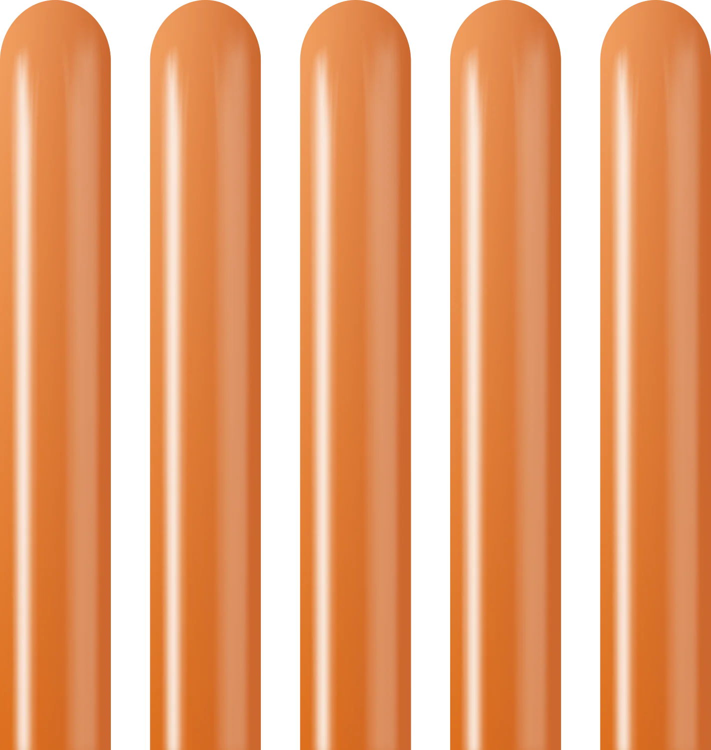 360K Nozzle Up Kalisan Twisting Latex Balloons Mirror Copper (50 Per Bag) - Image 4