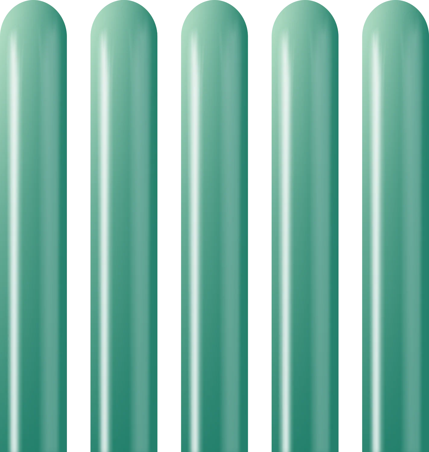 360K Nozzle Up Kalisan Twisting Latex Balloons Mirror Green (50 Per Bag) - Image 4