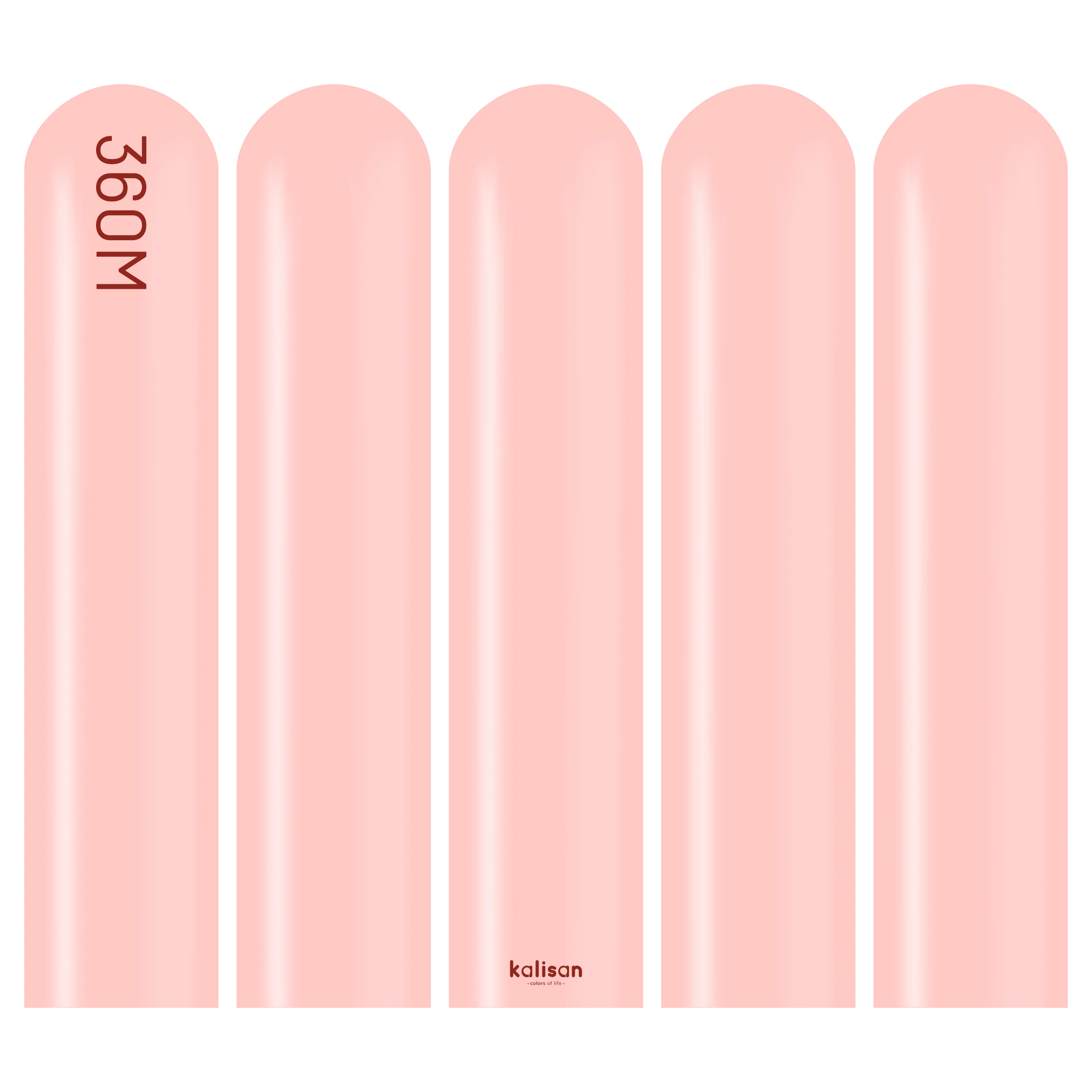 360K Nozzle Up Kalisan Twisting Latex Balloons Standard Baby Pink (50 Per Bag) - Image 3