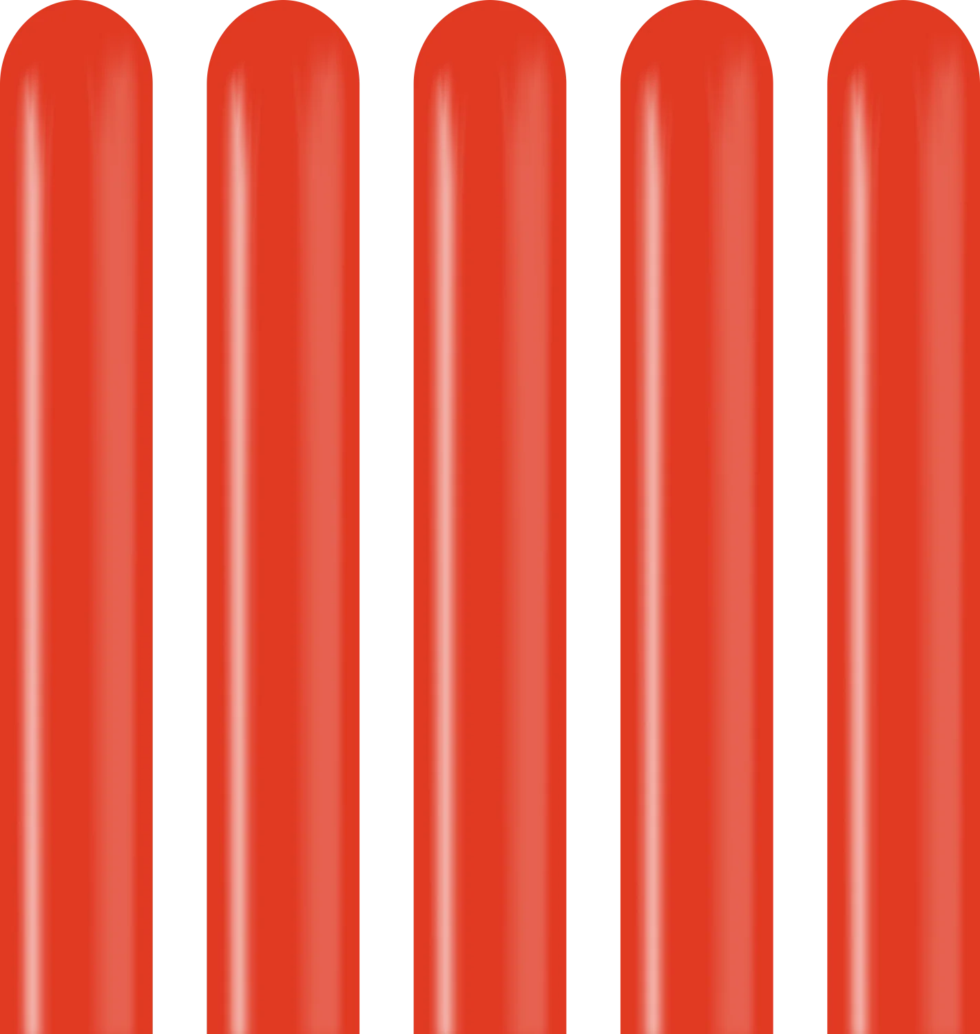 360K Nozzle Up Kalisan Twisting Latex Balloons Standard Red (50 Per Bag) - Image 4