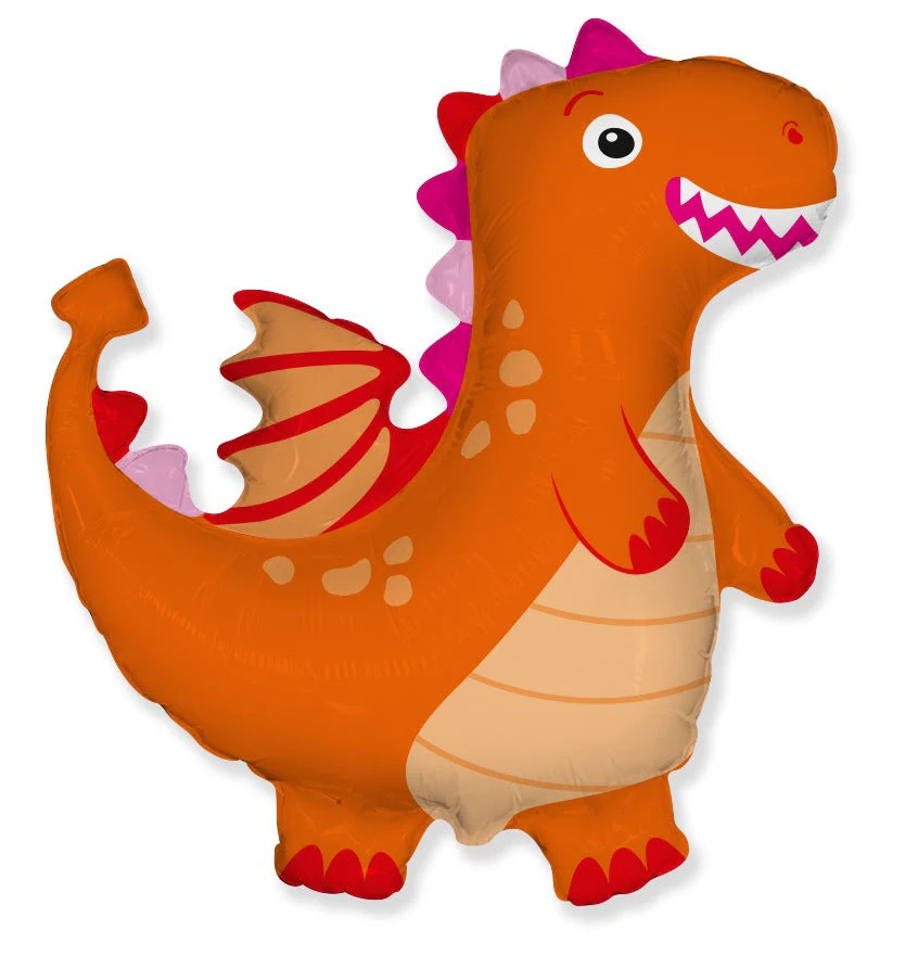 36" Dragon Orange Foil Balloon