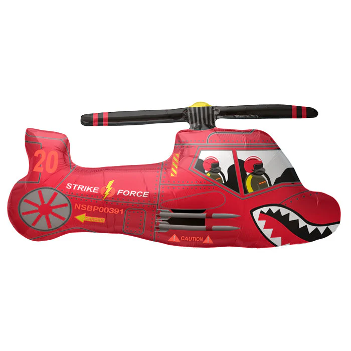 36" Foil Balloon Red Chopper