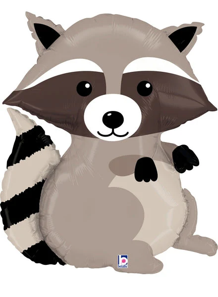 36" Foil Shape Balloon Woodland Raccoon