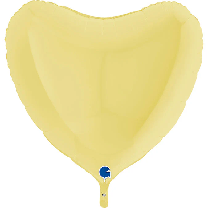 36" Heart Matte Yellow Foil Balloon