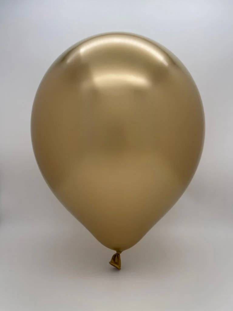 36" Kalisan Latex Balloons Mirror Gold (2 Per Bag) - Image 2