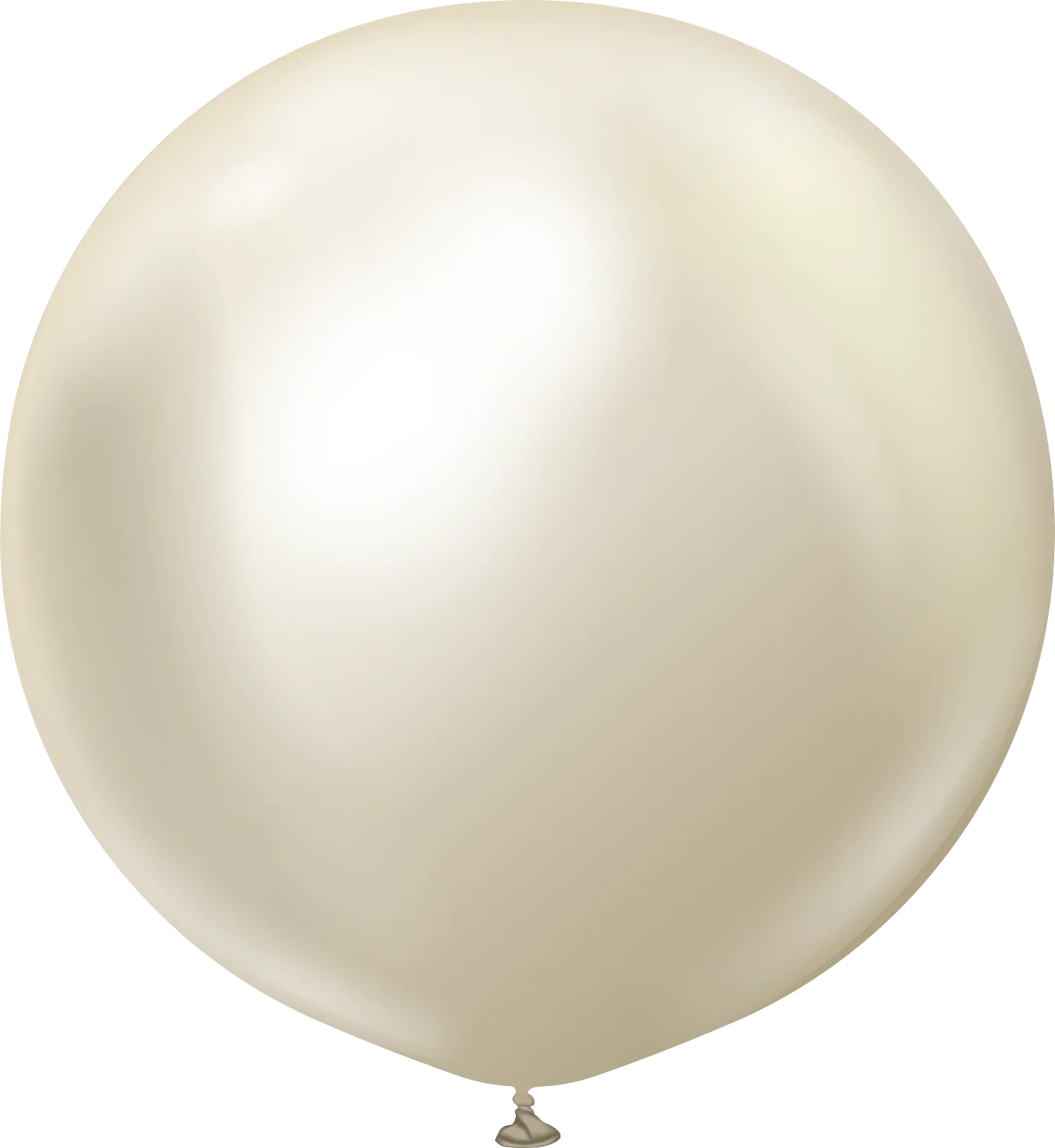 36" Kalisan Latex Balloons Mirror White Gold (2 Per Bag)