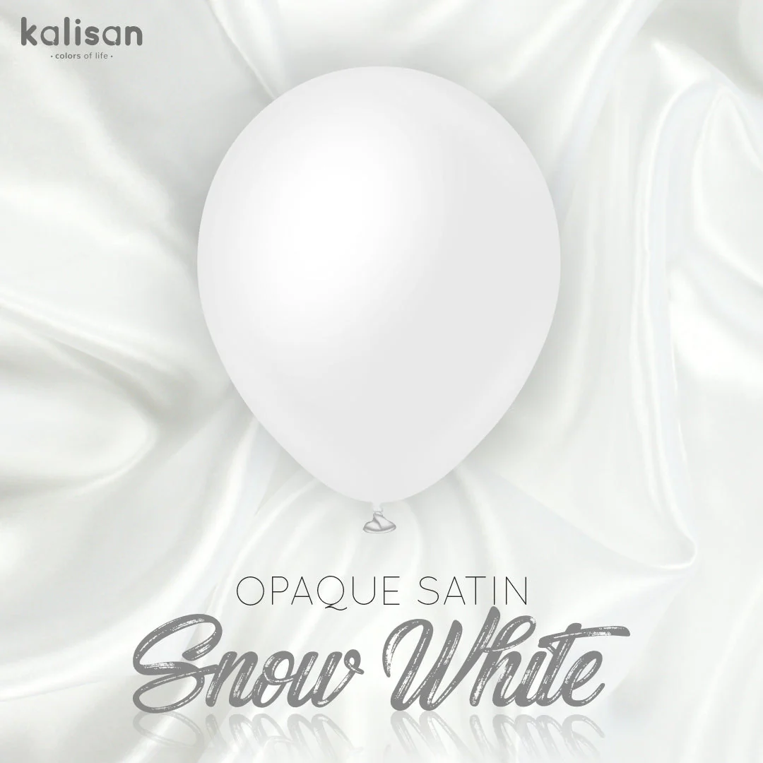 36" Kalisan Latex Balloons Opaque Satin Snow White (2 Per Bag) - Image 3