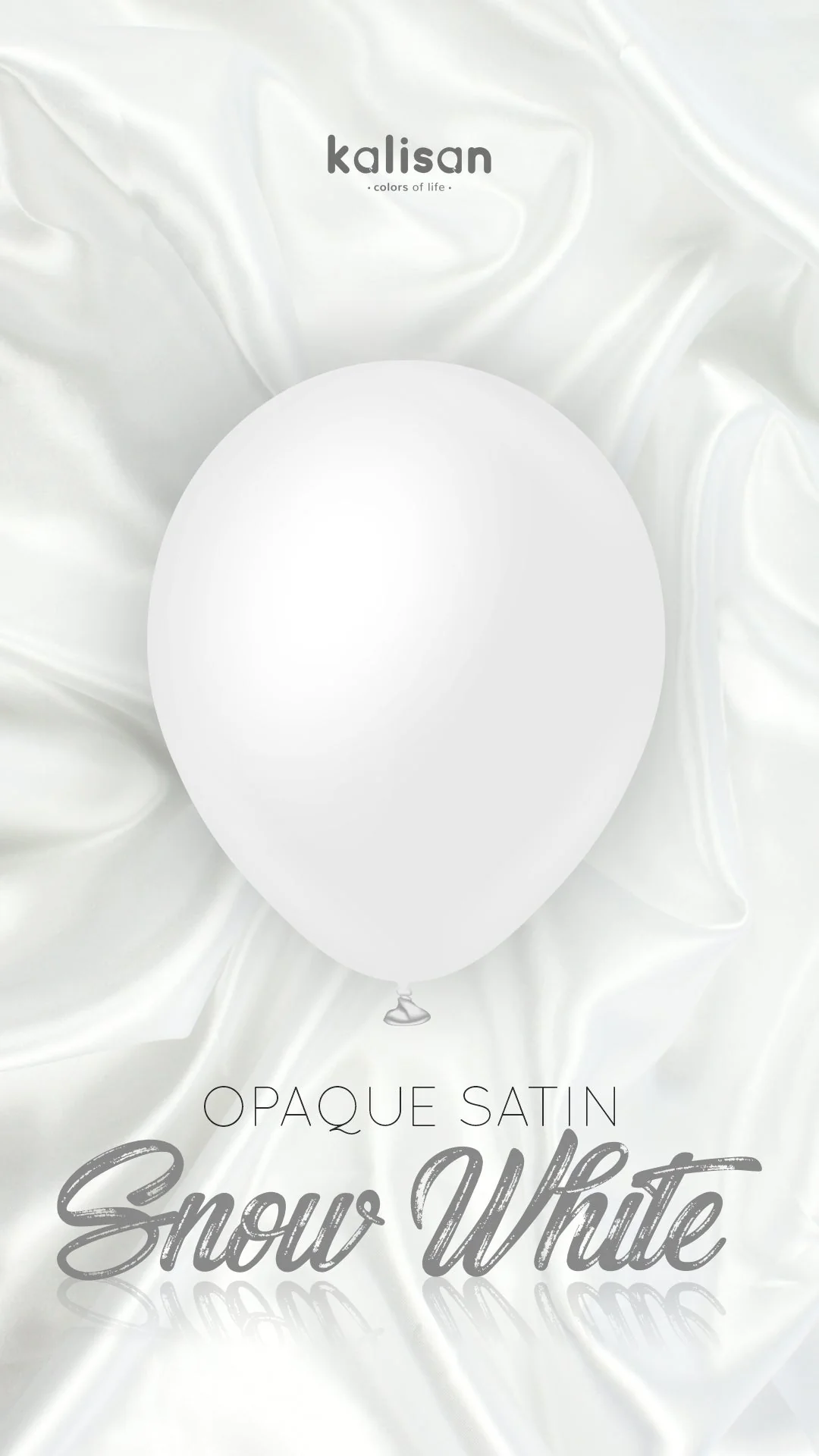 36" Kalisan Latex Balloons Opaque Satin Snow White (2 Per Bag) - Image 4