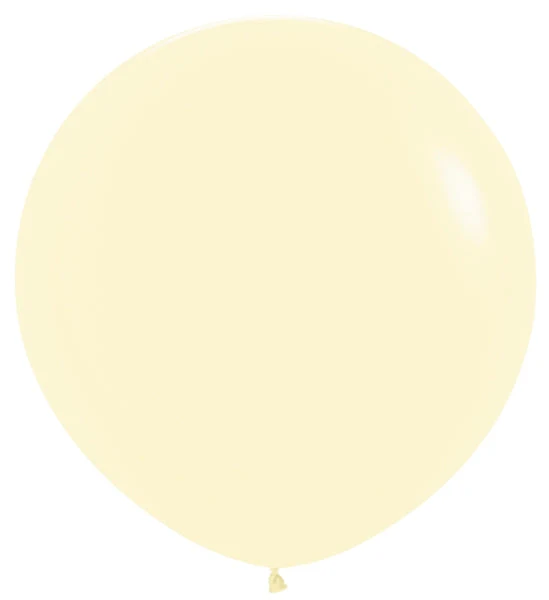36" Latex Balloons Pastel Matte Yellow Sempertex/Betallatex (10 Per Bag)