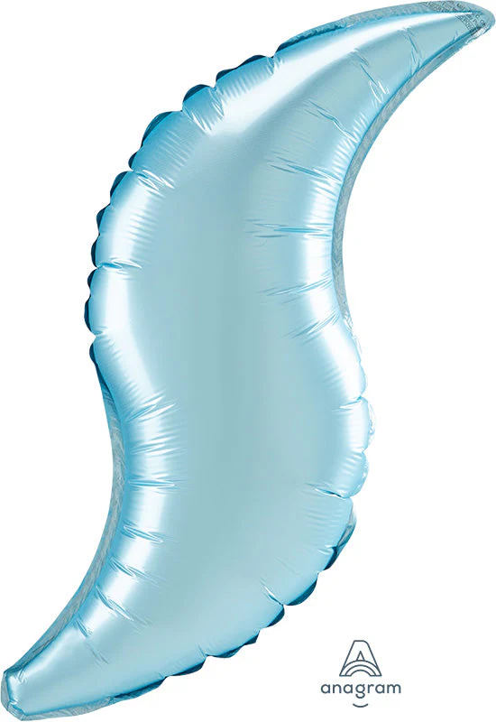 36" Pastel Blue Satin Curve Foil Balloon