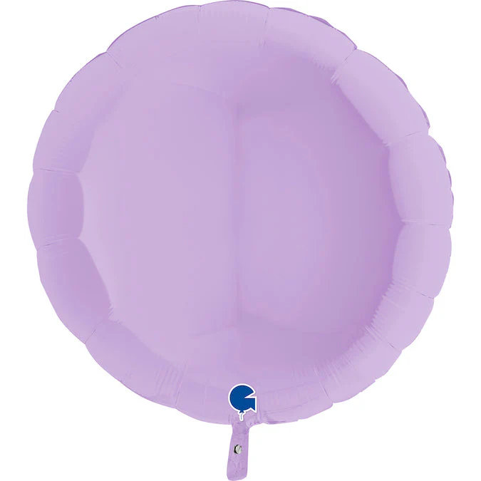 36" Round Matte Lilac Foil Balloon