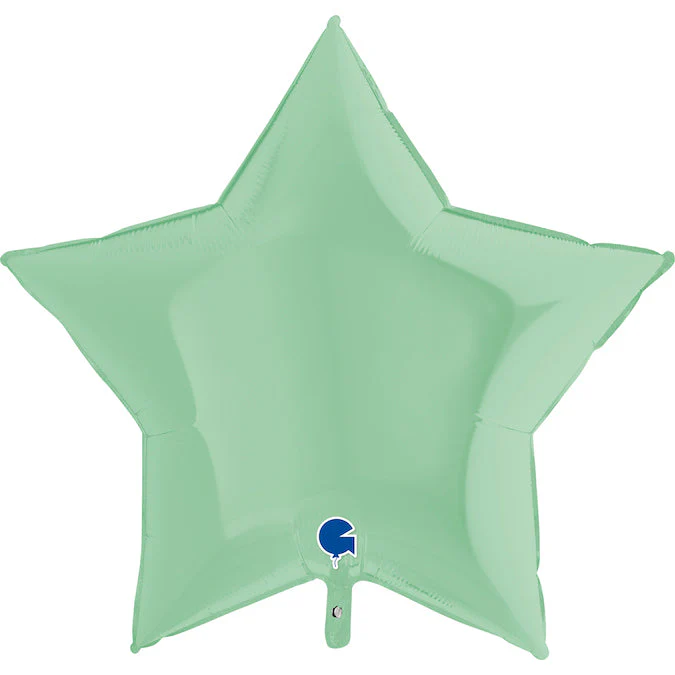 36" Star Matte Green Foil Balloon