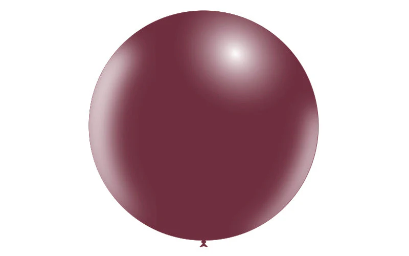 36'' Balloonia Latex Balloons Professional Line Standard Burgundy (5 Per Bag) - Image 3