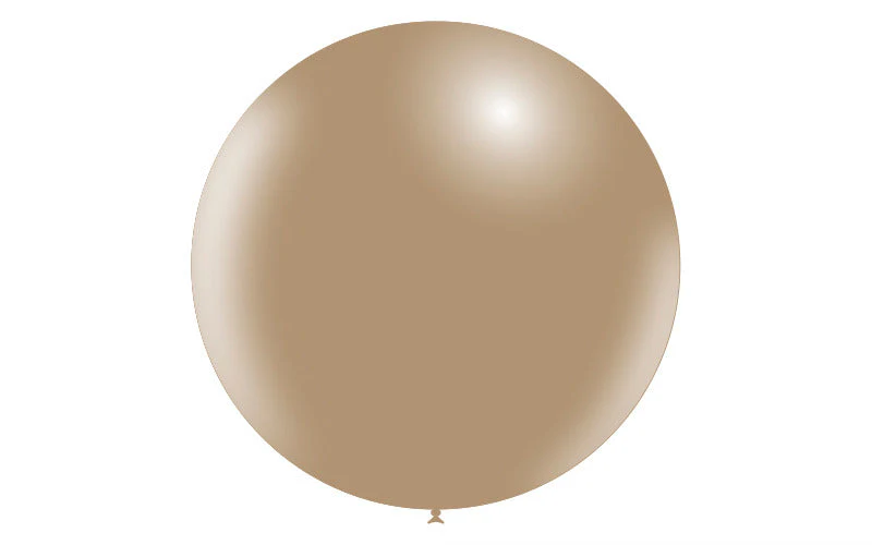 36'' Balloonia Latex Balloons Professional Line Standard Caramel Toffee (5 Per Bag)